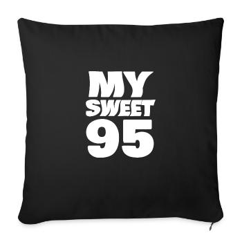 Sweet 95 - Sofa pillowcase 17,3'' x 17,3'' (45 x 45 cm) - black - Front