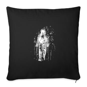 Moon Dust Walk Lonely Planet Astronaute - Housse de coussin décorative 45 x 45 cm - noir - Devant