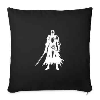Chevalier à l’épée - Housse de coussin décorative 45 x 45 cm - noir - Devant
