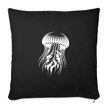 Free-floating and medusa - Sofa pillowcase 17,3'' x 17,3'' (45 x 45 cm) - black - Front