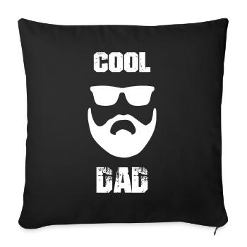 COOL PAPA - Housse de coussin décorative 45 x 45 cm - noir - Devant