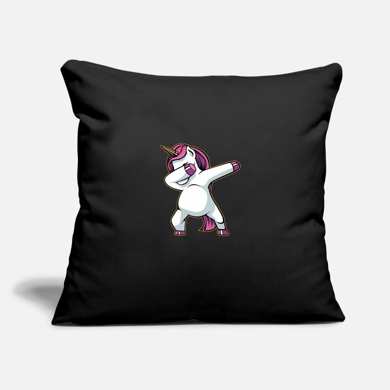 Tamponner licorne mignon mignon danse dab Housse de coussin décorative 45 x 45 cm