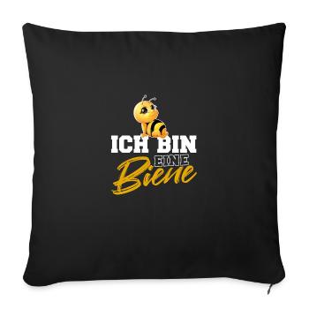 Ich Bin Eine Biene - Sofakissenbezug 45 x 45 cm - Schwarz - Vorne
