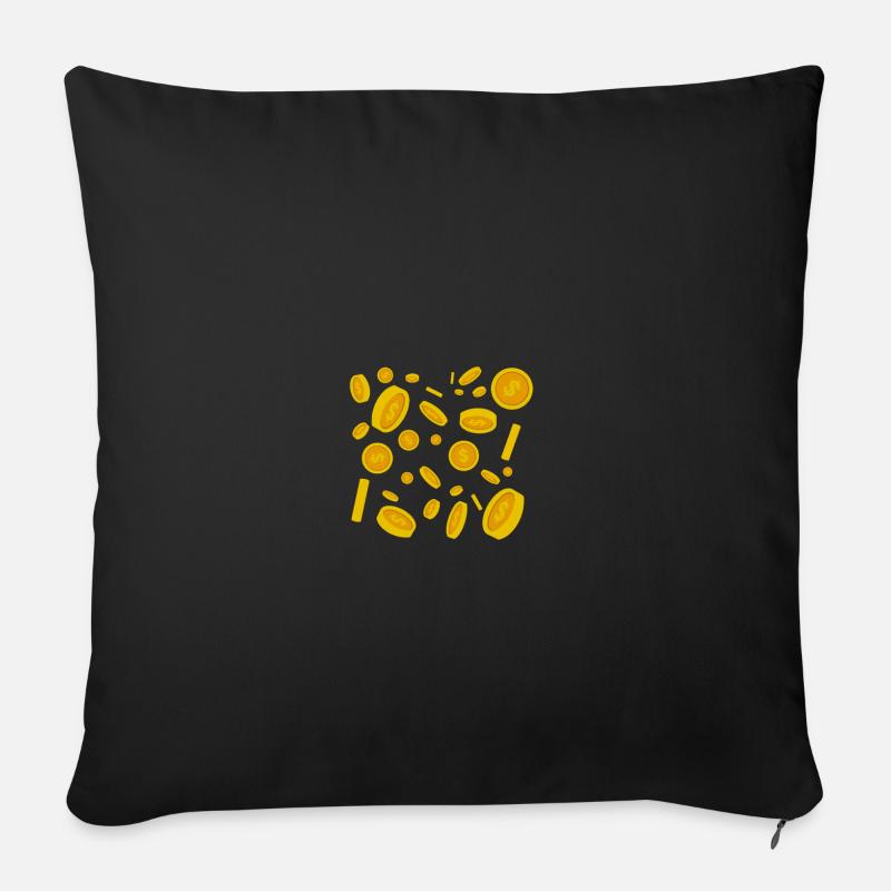 Geld Geschenk Kapitalismus Münzen - Sofakissenbezug 45 x 45 cm - Schwarz