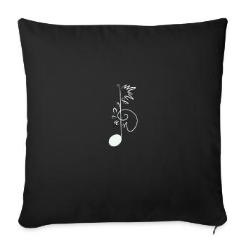 Music Key Musician Musician Gift - Sofa pillowcase 17,3'' x 17,3'' (45 x 45 cm) - black - Front