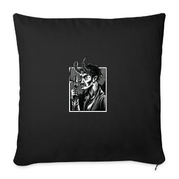 Occult Gothic Grunge Satan 666 Dark Art - Sofakissenbezug 45 x 45 cm - Schwarz - Vorne
