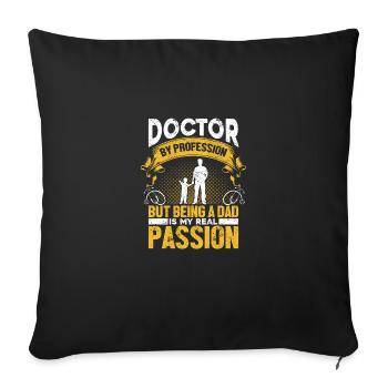 Médecin Médecin Médecin spécialiste Médecin - Housse de coussin décorative 45 x 45 cm - noir - Devant