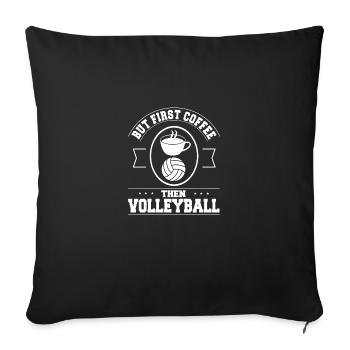 Volleyball Beach Volleyball - Sofa pillowcase 17,3'' x 17,3'' (45 x 45 cm) - black - Front