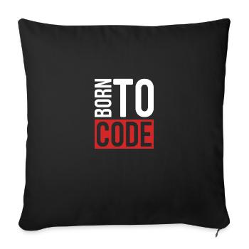 Programmer Coder Software Developer - Sofa pillowcase 17,3'' x 17,3'' (45 x 45 cm) - black - Front