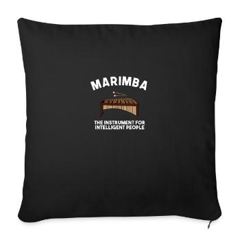 marimba intelligent people, marimba - Sofakissenbezug 45 x 45 cm - Schwarz - Vorne