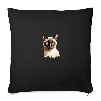 siamese cat - Sofakissenbezug 45 x 45 cm - Schwarz - Vorne
