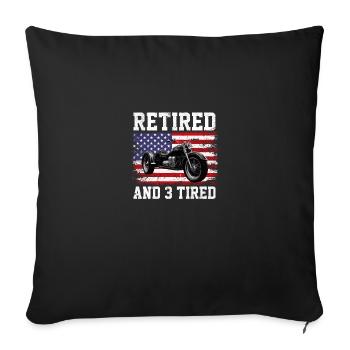 Motortrike Three Wheeled Motorcycle Triker - Sofa pillowcase 17,3'' x 17,3'' (45 x 45 cm) - black - Front