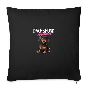 Dachshund dog, Weenie Dog - Sofakissenbezug 45 x 45 cm - Schwarz - Vorne