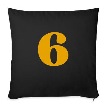 6 - Housse de coussin décorative 45 x 45 cm - noir - Devant