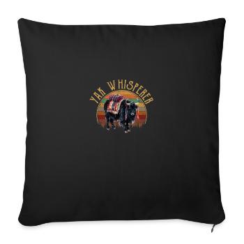 Yak Whisperer Himalaya Tibet - Housse de coussin décorative 45 x 45 cm - noir - Devant