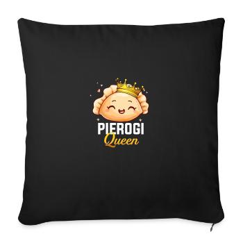 Pierogi princess Polish Pierogi - Sofa pillowcase 17,3'' x 17,3'' (45 x 45 cm) - black - Front