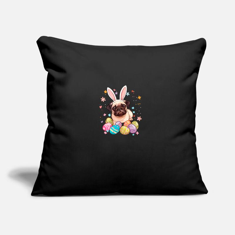 Pug easter eggs Hunting easter day Sofakissenbezug 45 x 45 cm
