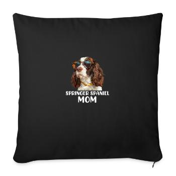 Springer Spaniel - Sofa pillowcase 17,3'' x 17,3'' (45 x 45 cm) - black - Front