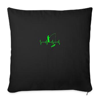Angel Heartbeat - Sofa pillowcase 17,3'' x 17,3'' (45 x 45 cm) - black - Front