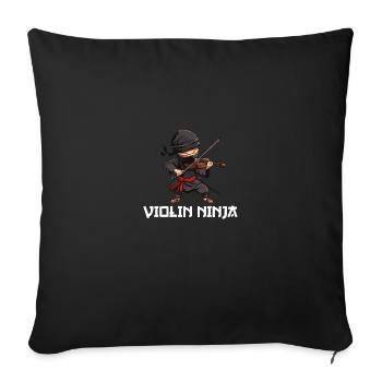 Violin Ninja instrument Violin - Sofakissenbezug 45 x 45 cm - Schwarz - Vorne