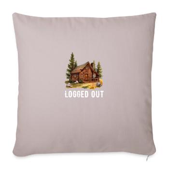 Cabin Logged Out, outdoor cabin - Sofakissenbezug 45 x 45 cm - helles Taupe - Vorne