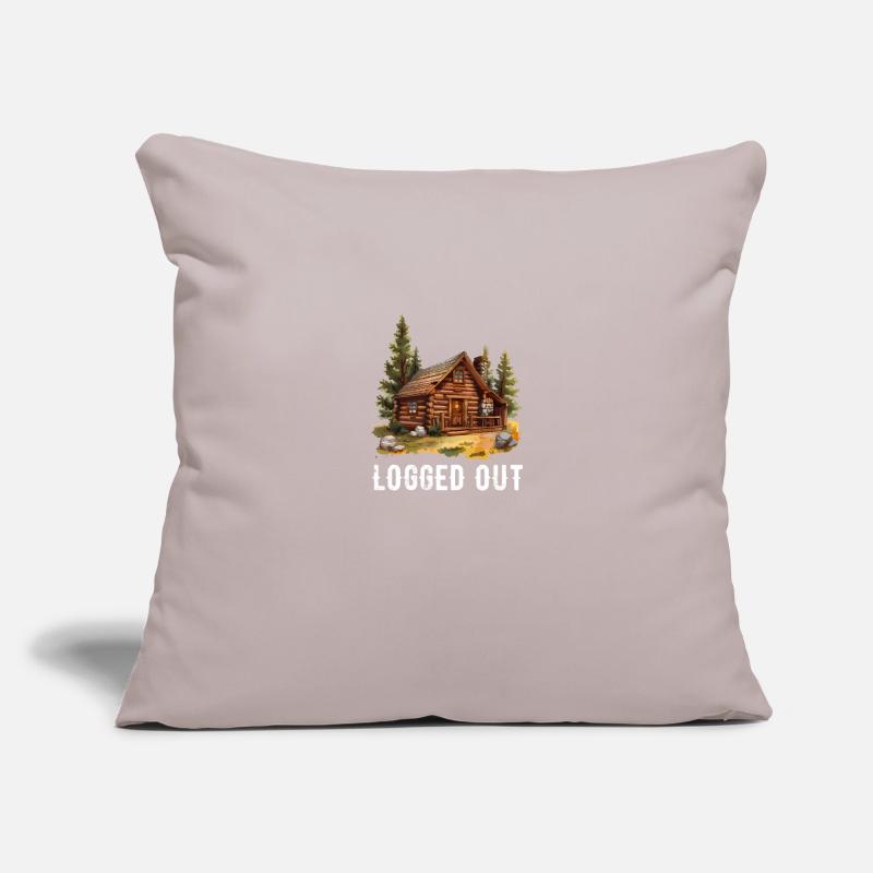 Cabane déconnectée, cabine extérieure Housse de coussin décorative 45 x 45 cm