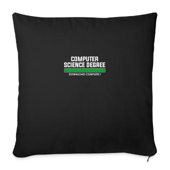 computer science degree - Sofakissenbezug 45 x 45 cm - Schwarz - Vorne