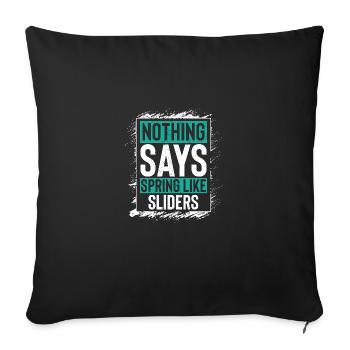 Rien ne dit le printemps comme les sliders Fun Vibes - Housse de coussin décorative 45 x 45 cm - noir - Devant