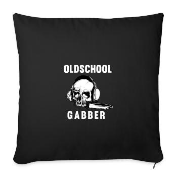 Oldschool Gabber Party T-Shirt Gift - Sofa pillowcase 17,3'' x 17,3'' (45 x 45 cm) - black - Front