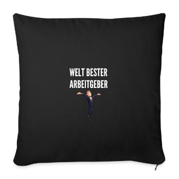 Welt Bester Arbeitgeber - Geschenke für Chefs - Sofakissenbezug 45 x 45 cm - Schwarz - Vorne