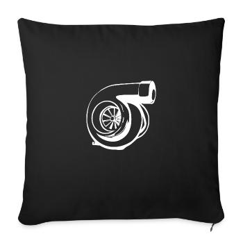 Turbo Power - Turbocompresseur - Housse de coussin décorative 45 x 45 cm - noir - Devant