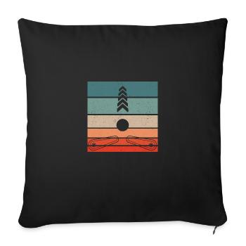 Retro Pinball Flipper Vintage Arcade Gaming - Sofa pillowcase 17,3'' x 17,3'' (45 x 45 cm) - black - Front