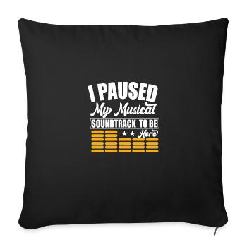 Theatre motif for theatre actors - Sofa pillowcase 17,3'' x 17,3'' (45 x 45 cm) - black - Front