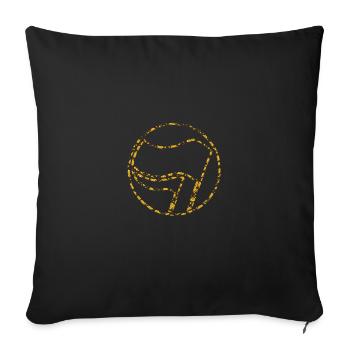 Flag Flag Flags Flags Anti-Fascist - Sofa pillowcase 17,3'' x 17,3'' (45 x 45 cm) - black - Front
