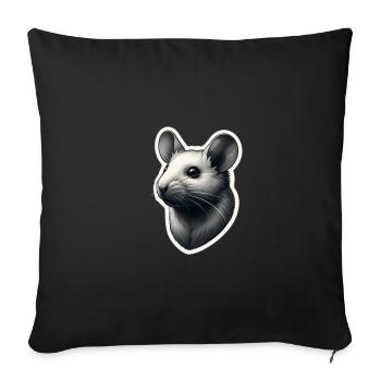 Mouse - Sofakissenbezug 45 x 45 cm - Schwarz - Vorne
