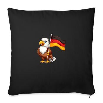 Deutschland Adler Germany Flag Eagle Fußball - Sofakissenbezug 45 x 45 cm - Schwarz - Vorne