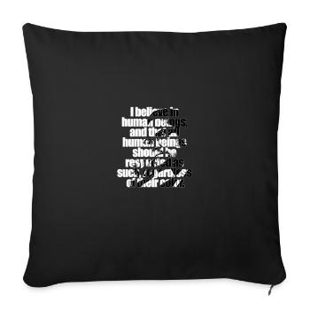 Anti Racism Phrases - Sofa pillowcase 17,3'' x 17,3'' (45 x 45 cm) - black - Front