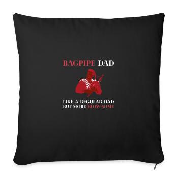 Scotland Bagpipe Bagpipe Musician - Sofa pillowcase 17,3'' x 17,3'' (45 x 45 cm) - black - Front