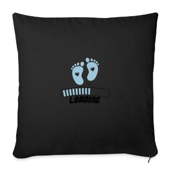 baby loading 002 - Sofa pillowcase 17,3'' x 17,3'' (45 x 45 cm) - black - Front