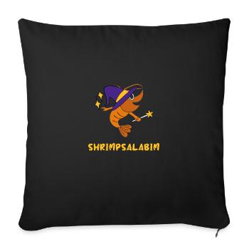 Shrimp salabim magician shrimp shrimp funny - Sofa pillowcase 17,3'' x 17,3'' (45 x 45 cm) - black - Front