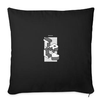 Retro Tyrolien Bua Vacances Tyroliennes Maison chemise - Housse de coussin décorative 45 x 45 cm - noir - Devant