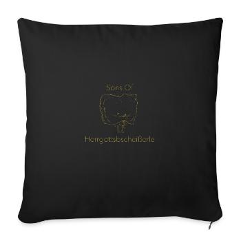 Maultaschen Schwabe Mauldascha Geschenk - Sofakissenbezug 45 x 45 cm - Schwarz - Vorne