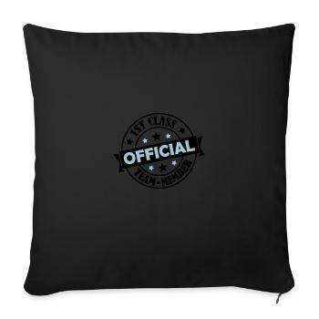 membre officiel de l'équipe 02 - Housse de coussin décorative 45 x 45 cm - noir - Devant