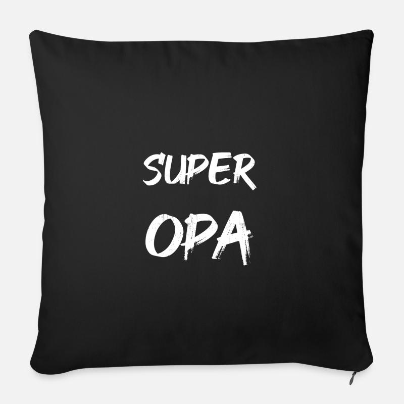 Super Opa - Sofakissenbezug 45 x 45 cm - Schwarz