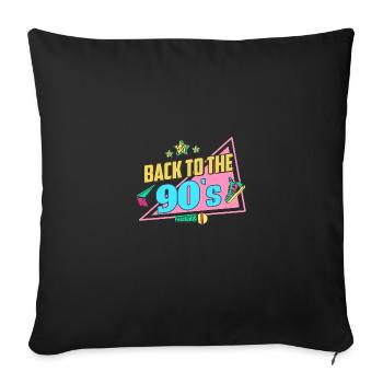 90s 90s - Sofa pillowcase 17,3'' x 17,3'' (45 x 45 cm) - black - Front