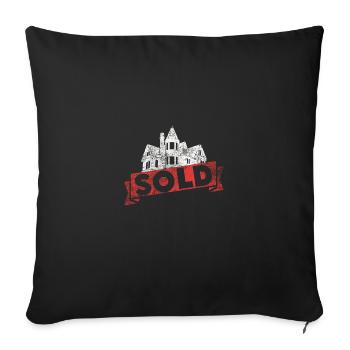 Real Estate Agent House Sale Real Estate Broker - Sofa pillowcase 17,3'' x 17,3'' (45 x 45 cm) - black - Front