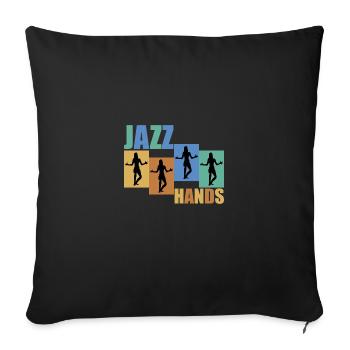 Jazz Hands Jazz Dance Choreographer - Sofa pillowcase 17,3'' x 17,3'' (45 x 45 cm) - black - Front