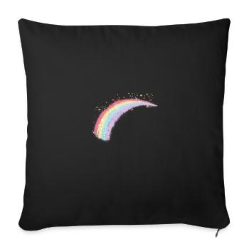 ÉTOILES ARC-EN-CIEL - Housse de coussin décorative 45 x 45 cm - noir - Devant