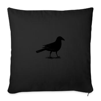 rabe - Sofakissenbezug 45 x 45 cm - Schwarz - Vorne