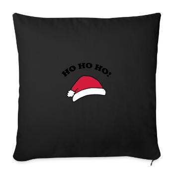 ho ho ho - Sofa pillowcase 17,3'' x 17,3'' (45 x 45 cm) - black - Front